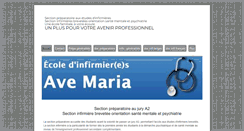 Desktop Screenshot of ecoleavemaria.org